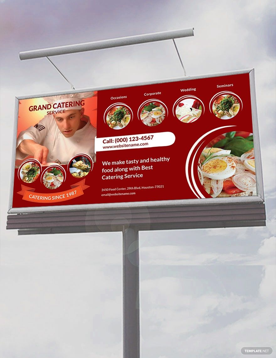 Catering Service Billboard Template