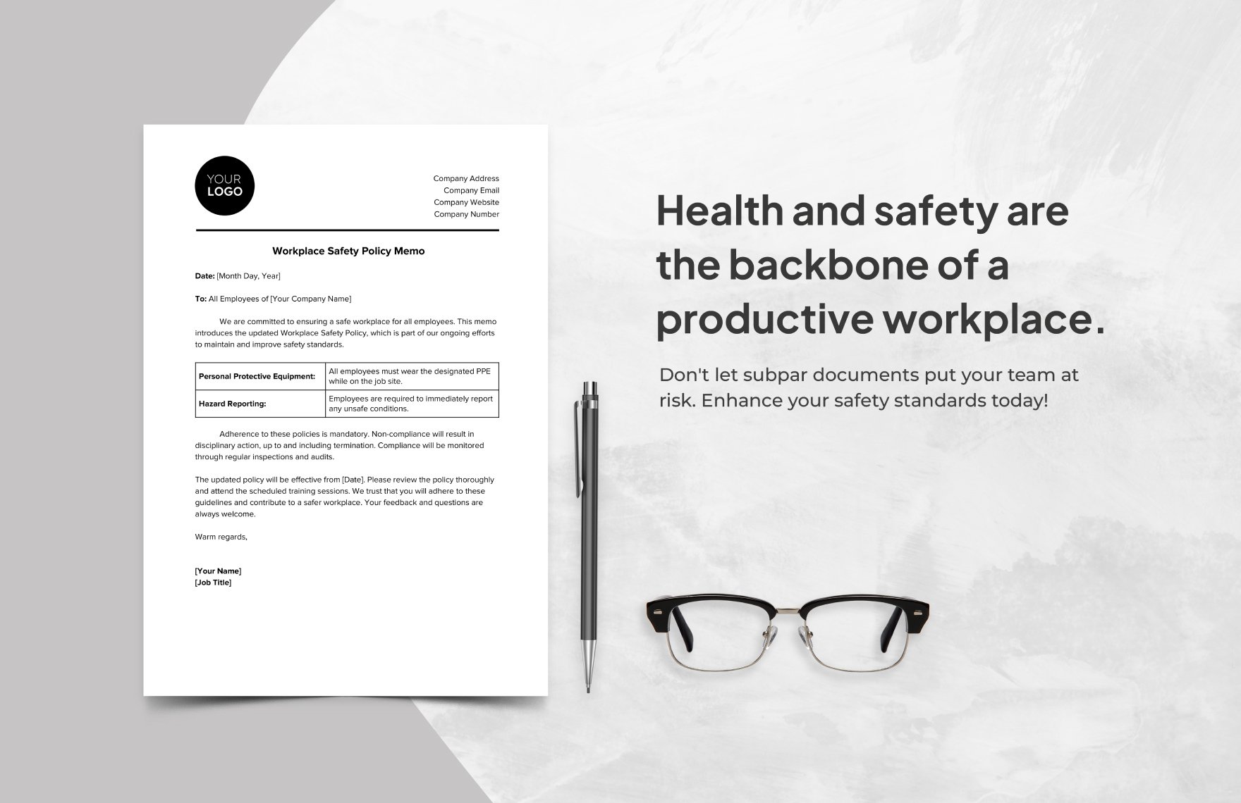 Workplace Safety Policy Memo Template