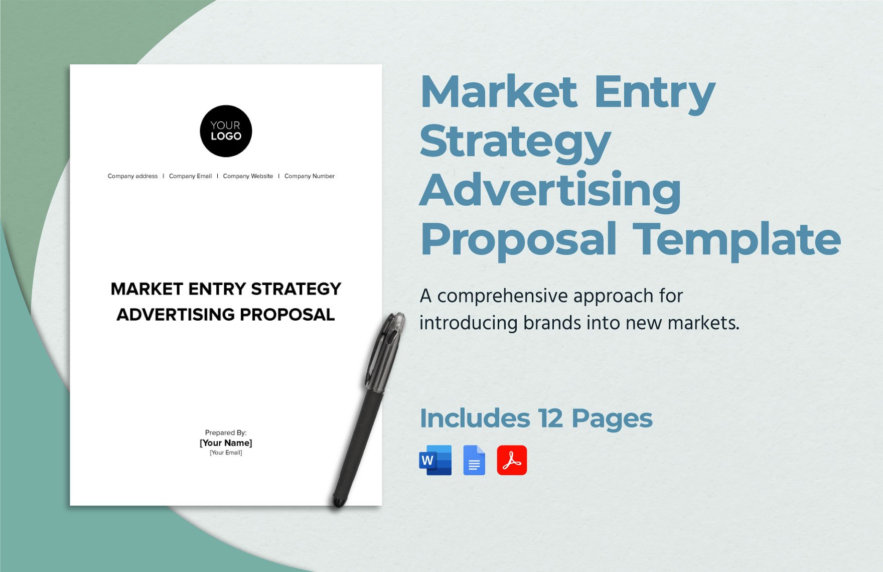 Market Entry Strategy Advertising Proposal Template in Word, Google Docs, PDF