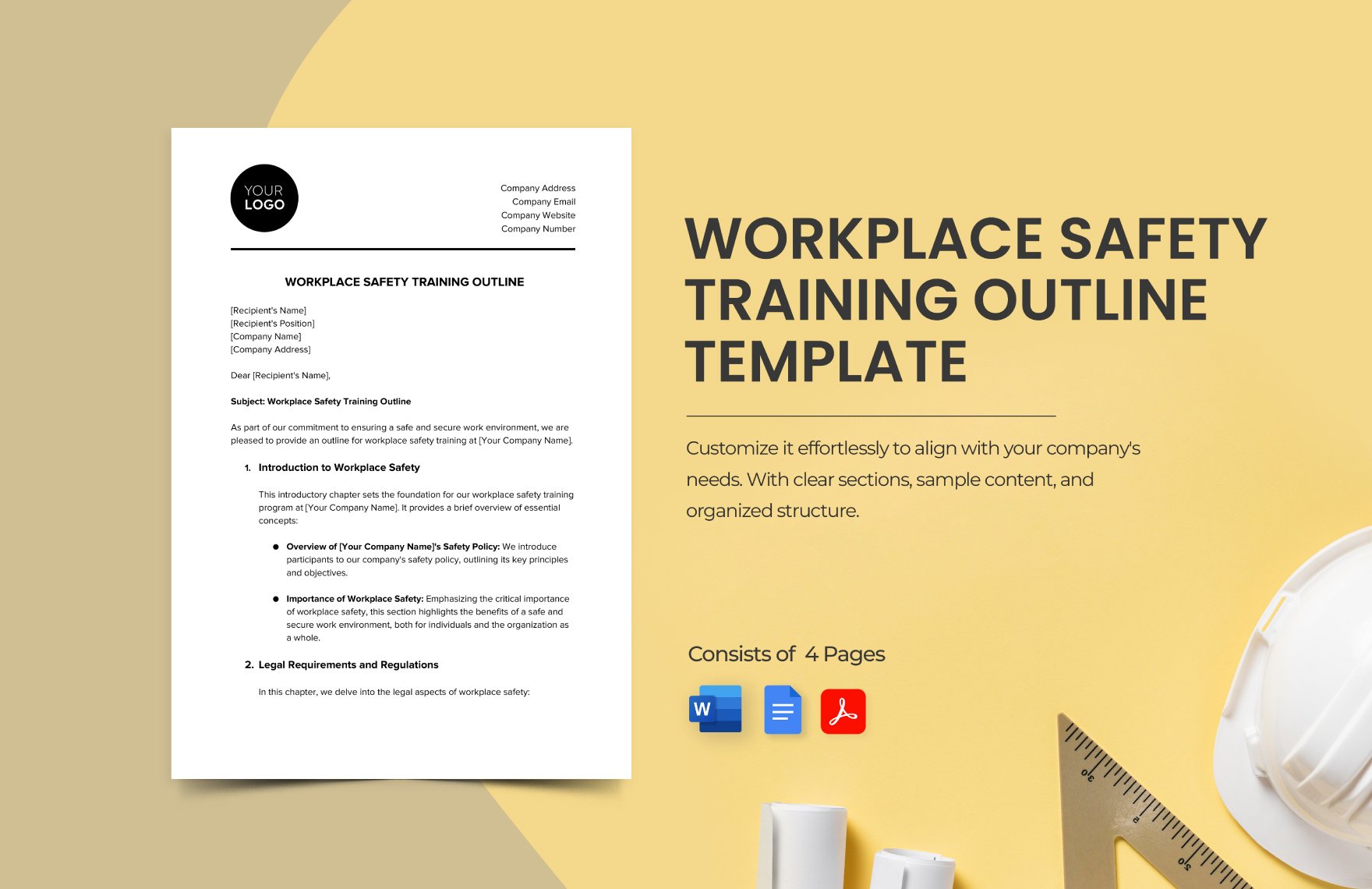 Workplace Safety Training Outline Template
