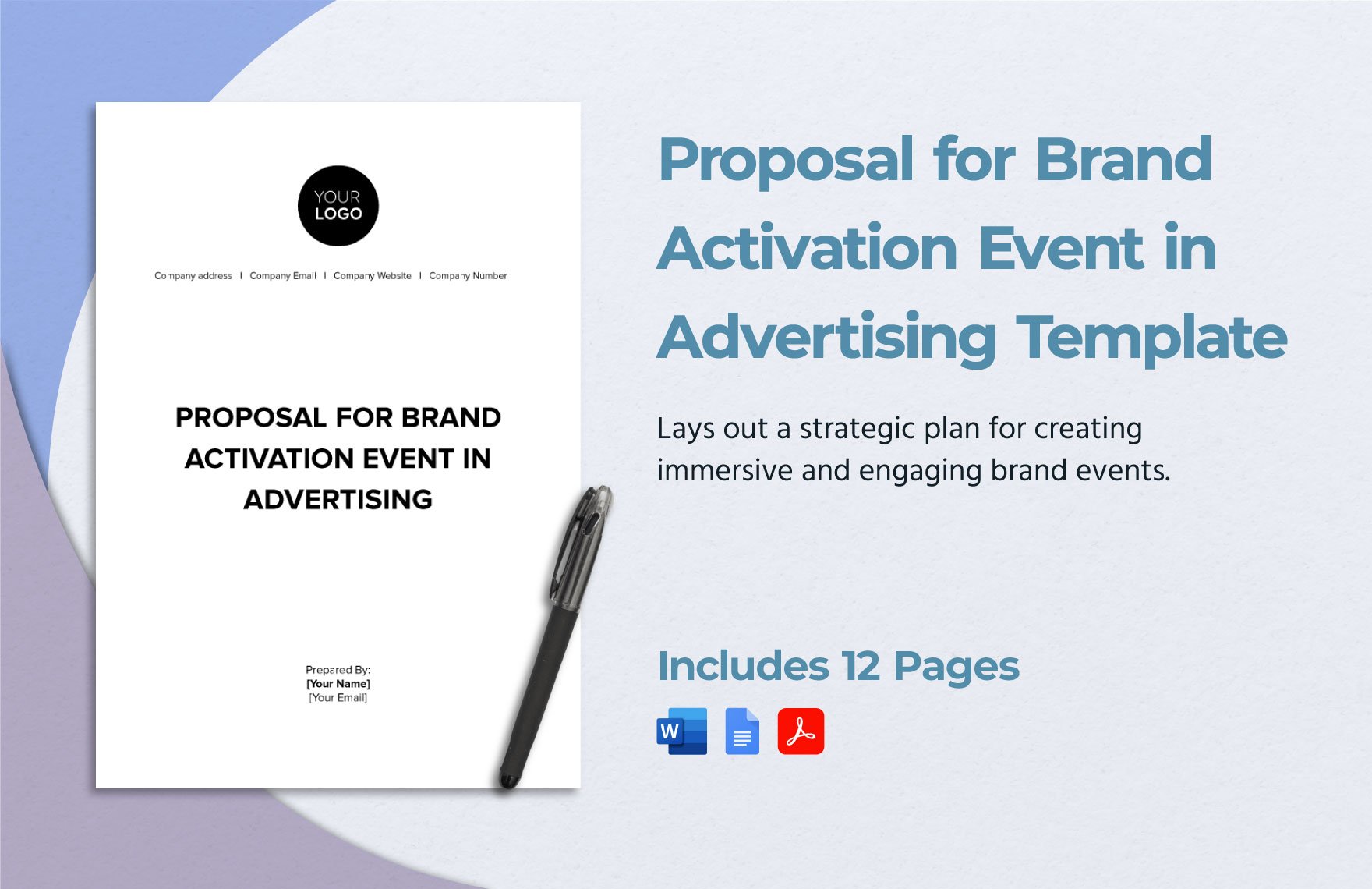 Proposal for Brand Activation Event in Advertising Template in Word, Google Docs, PDF