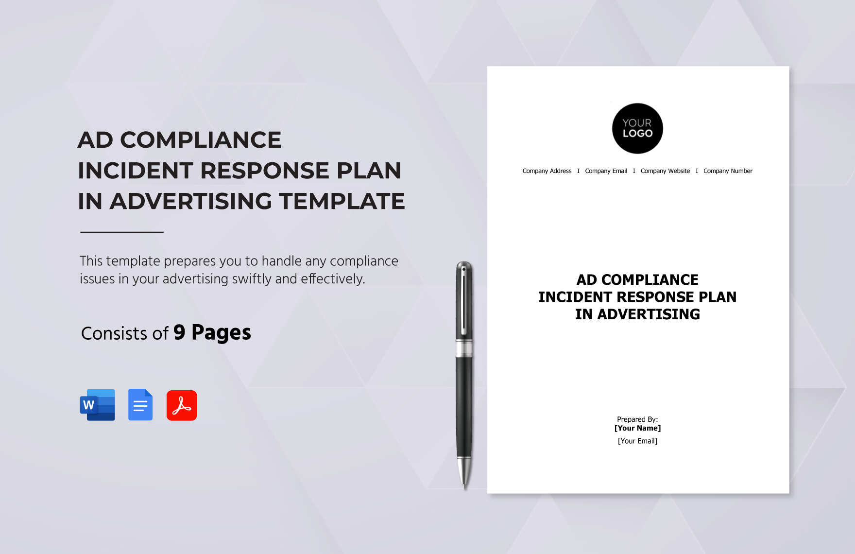 Ad Compliance Incident Response Plan in Advertising Template