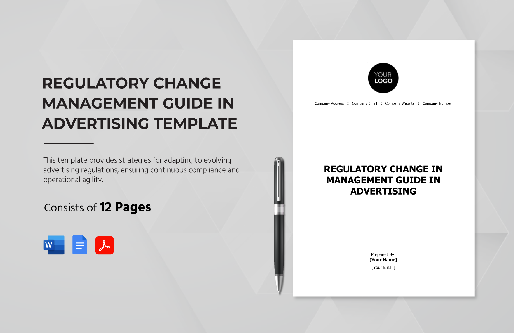 Regulatory Change Management Guide in Advertising Template in Word, Google Docs, PDF