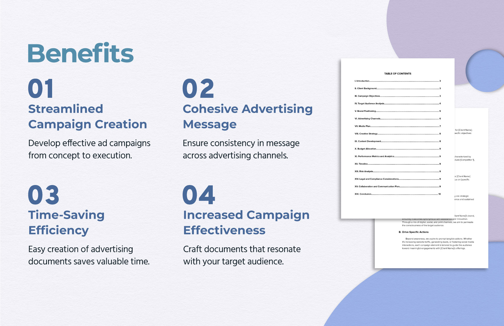 Client Customized Advertising Solution Template