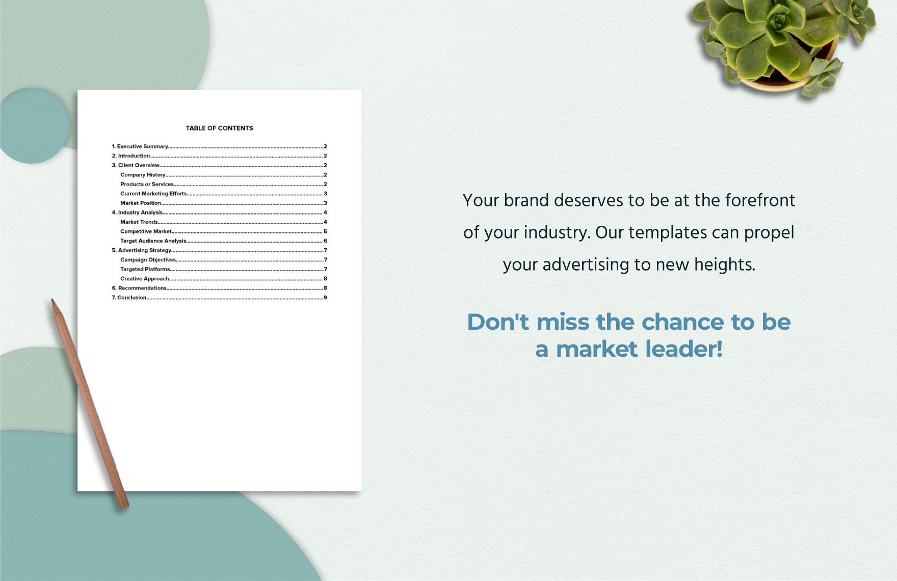In-Depth Client Industry Analysis Advertising Report Template