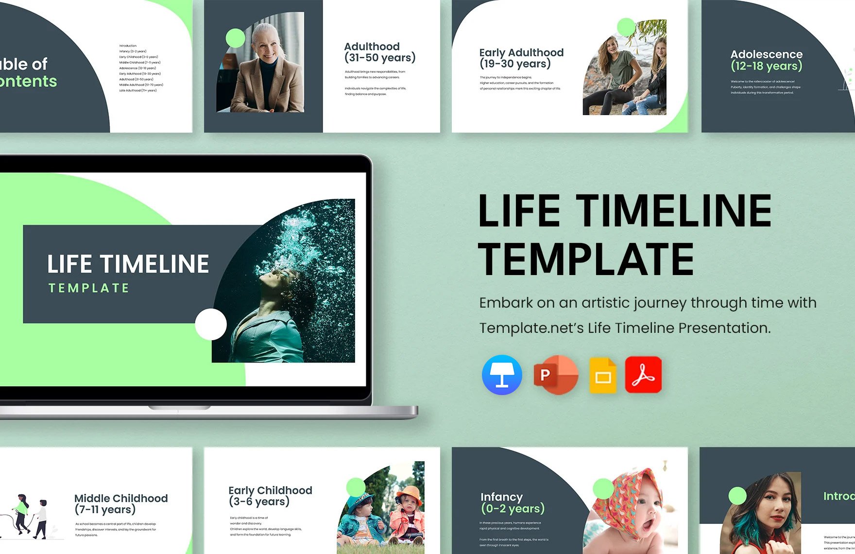 Life Timeline Template in PowerPoint, Google Slides, Apple Keynote