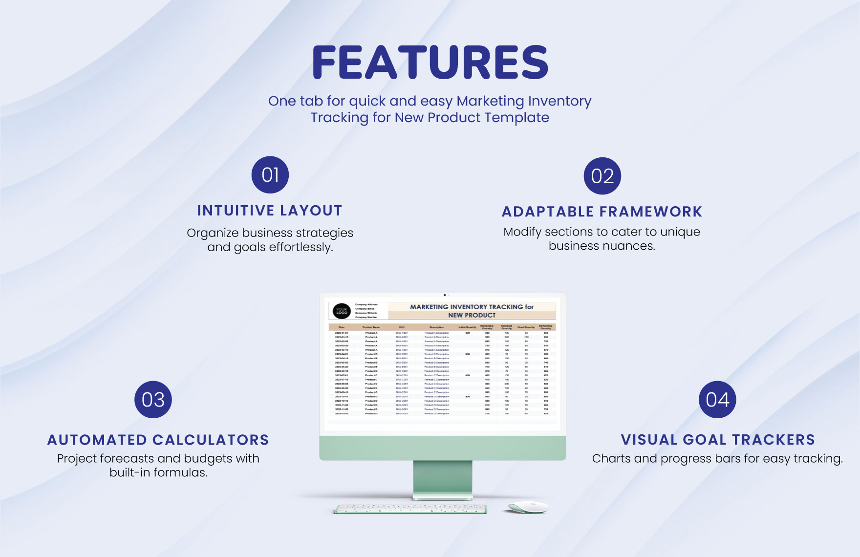 Marketing Inventory Tracking for New Product Template