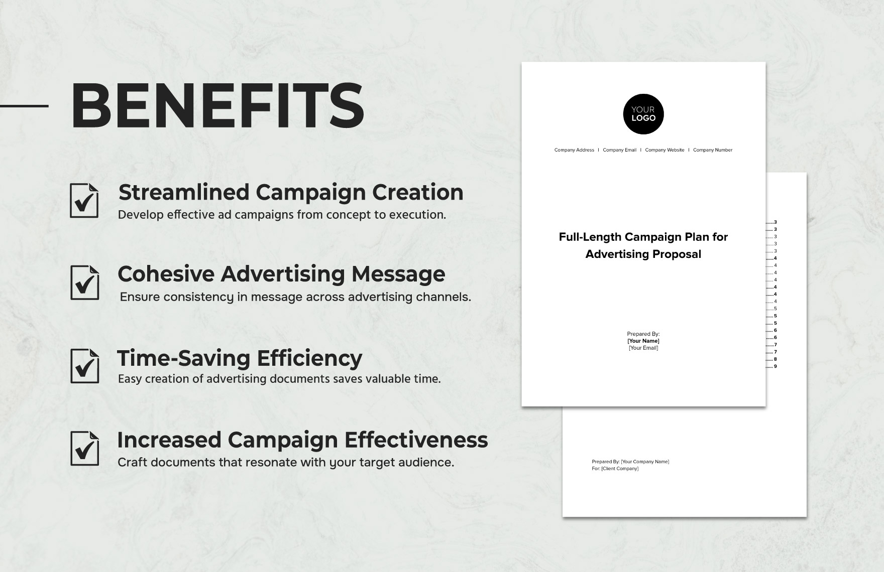 FullLength Campaign Plan for Advertising Proposal Template