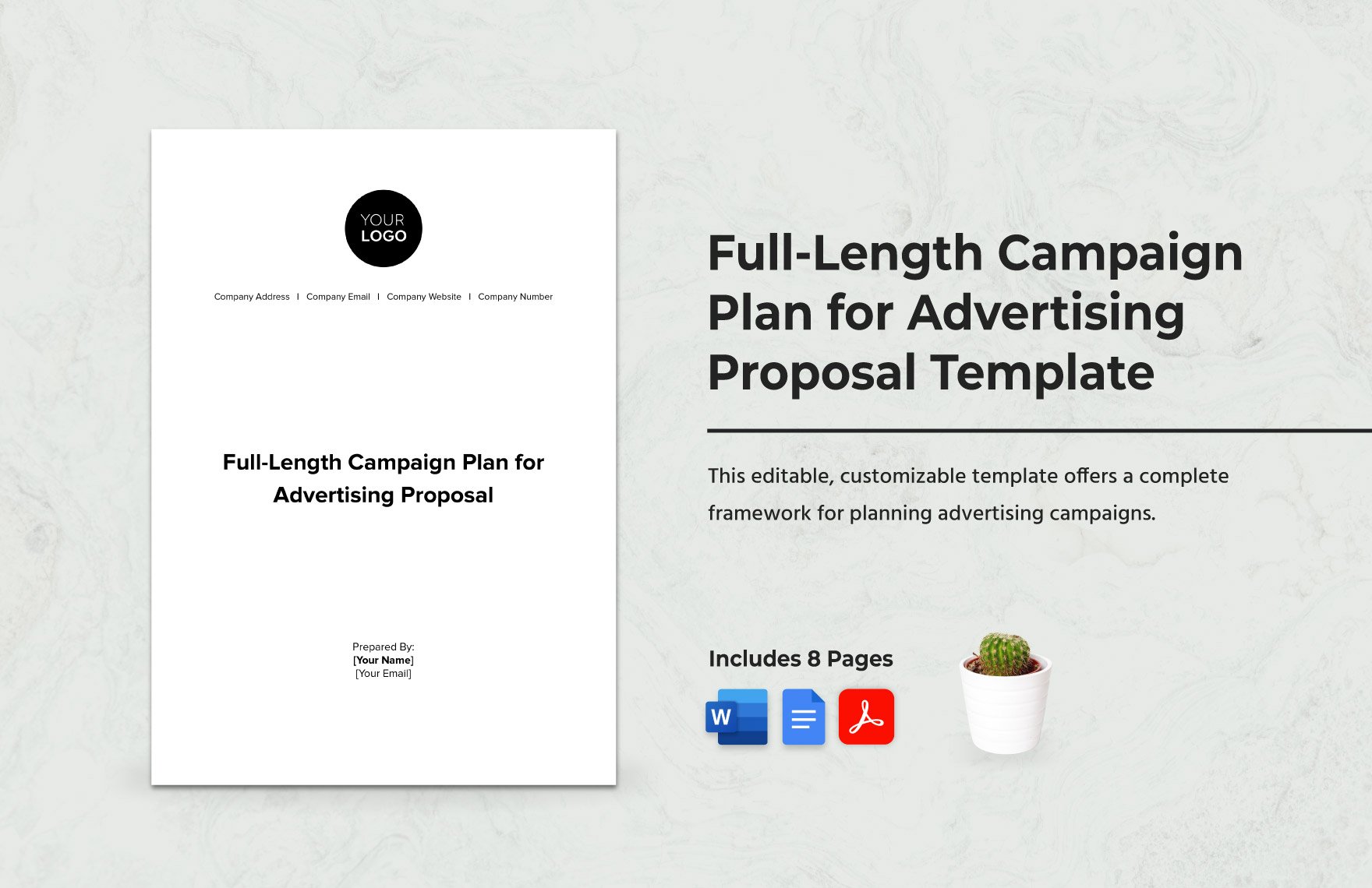 Full-Length Campaign Plan for Advertising Proposal Template