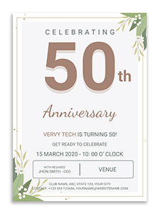 Business Anniversary Invitation Template 4