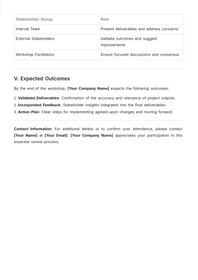 Free Validation Workshop Concept Note Template to Edit Online