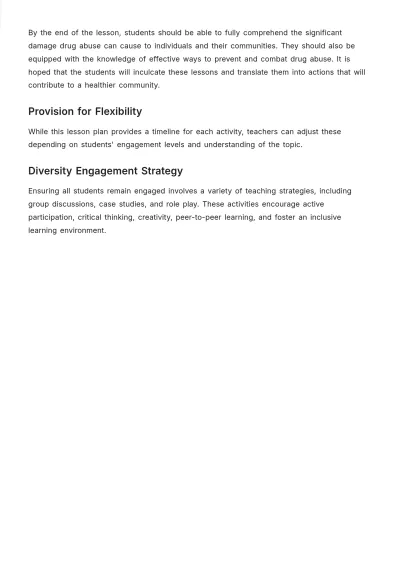 Free Lesson Note For Drug Abuse Template to Edit Online