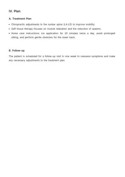 Free Chiropractic Soap Note Template to Edit Online