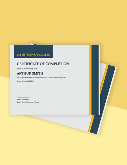 Computer Diploma Certificate Template