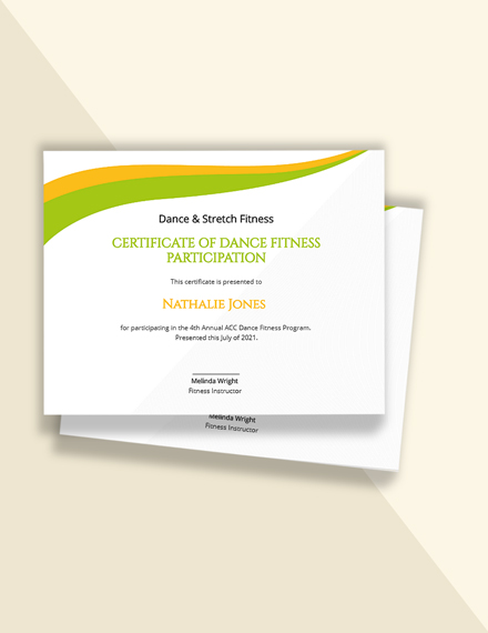 FREE Fitness Certificate Templates - Word (DOC) | PSD | InDesign ...