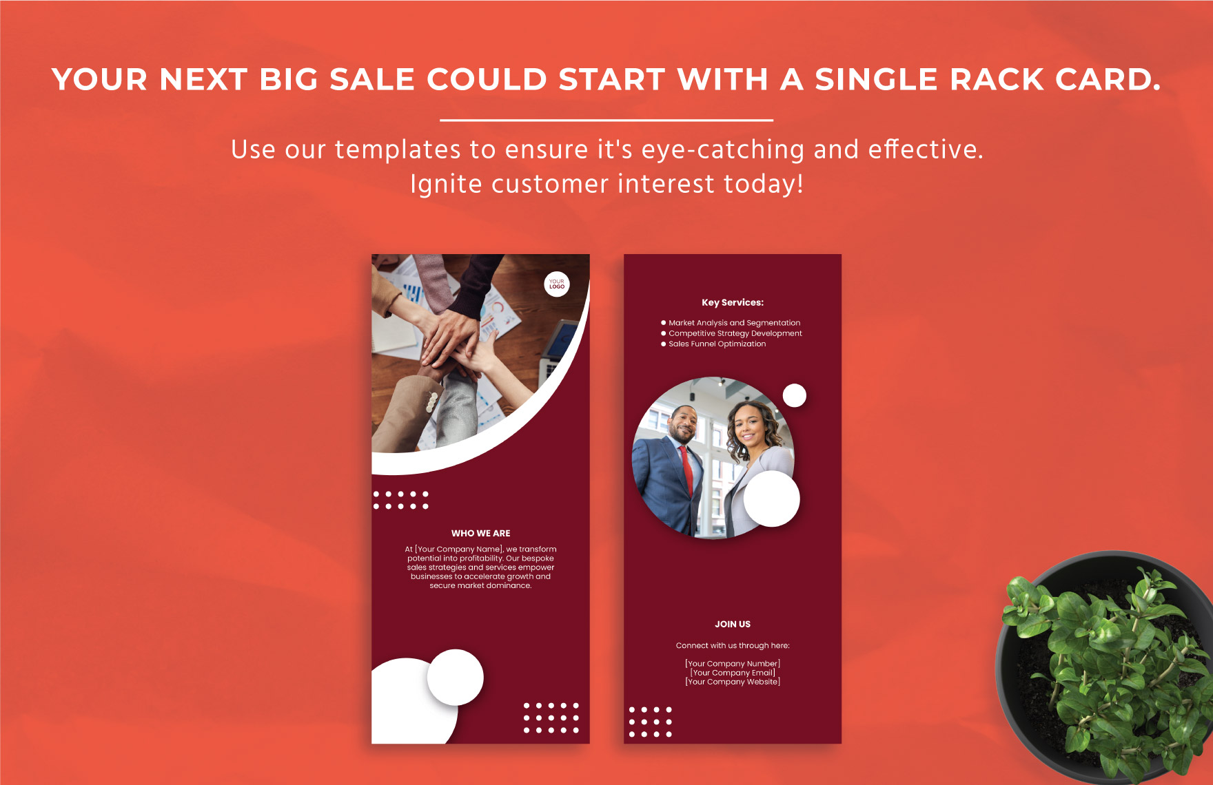 Sales Services Overview Rack Card Template