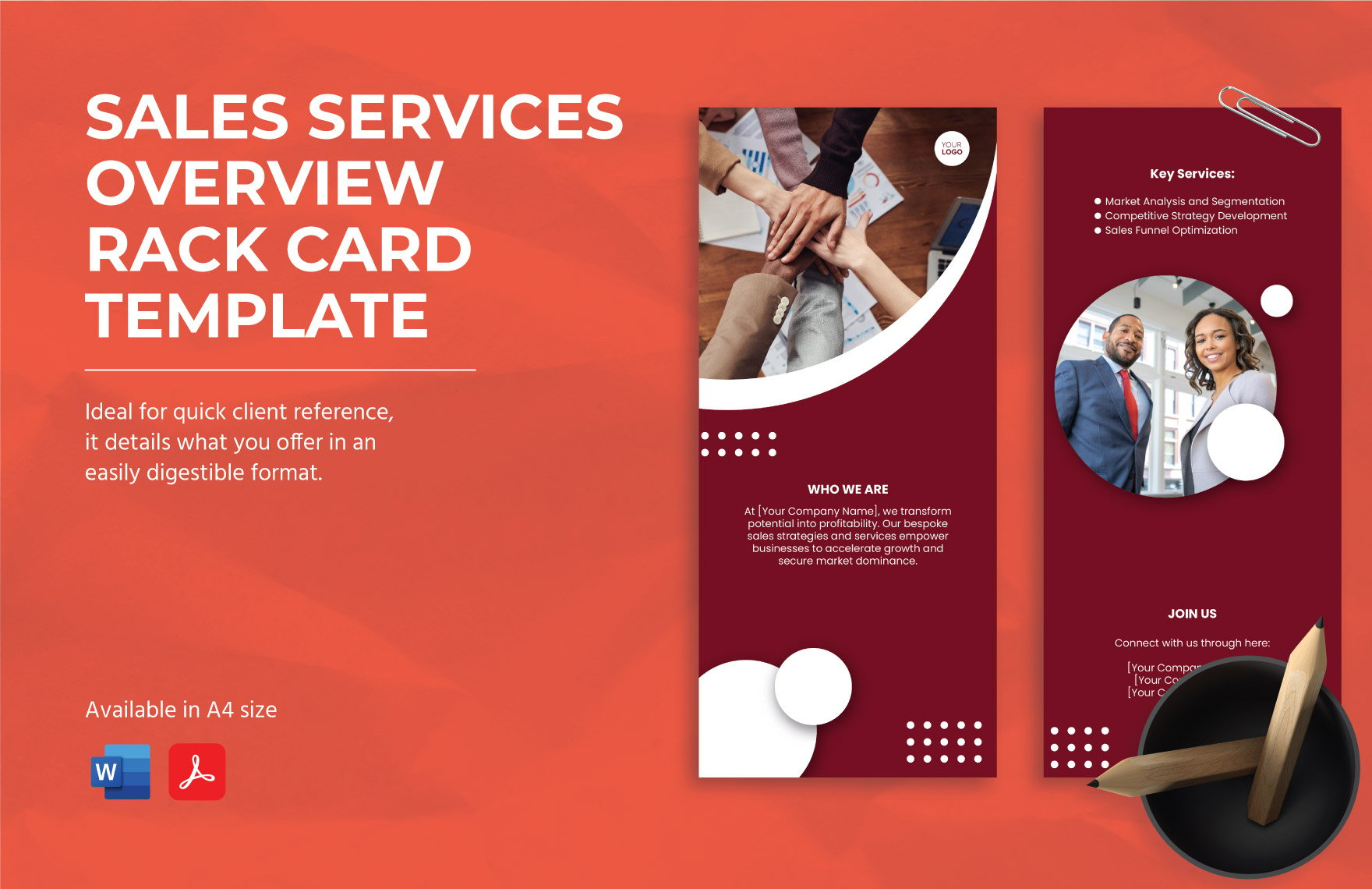 Sales Services Overview Rack Card Template