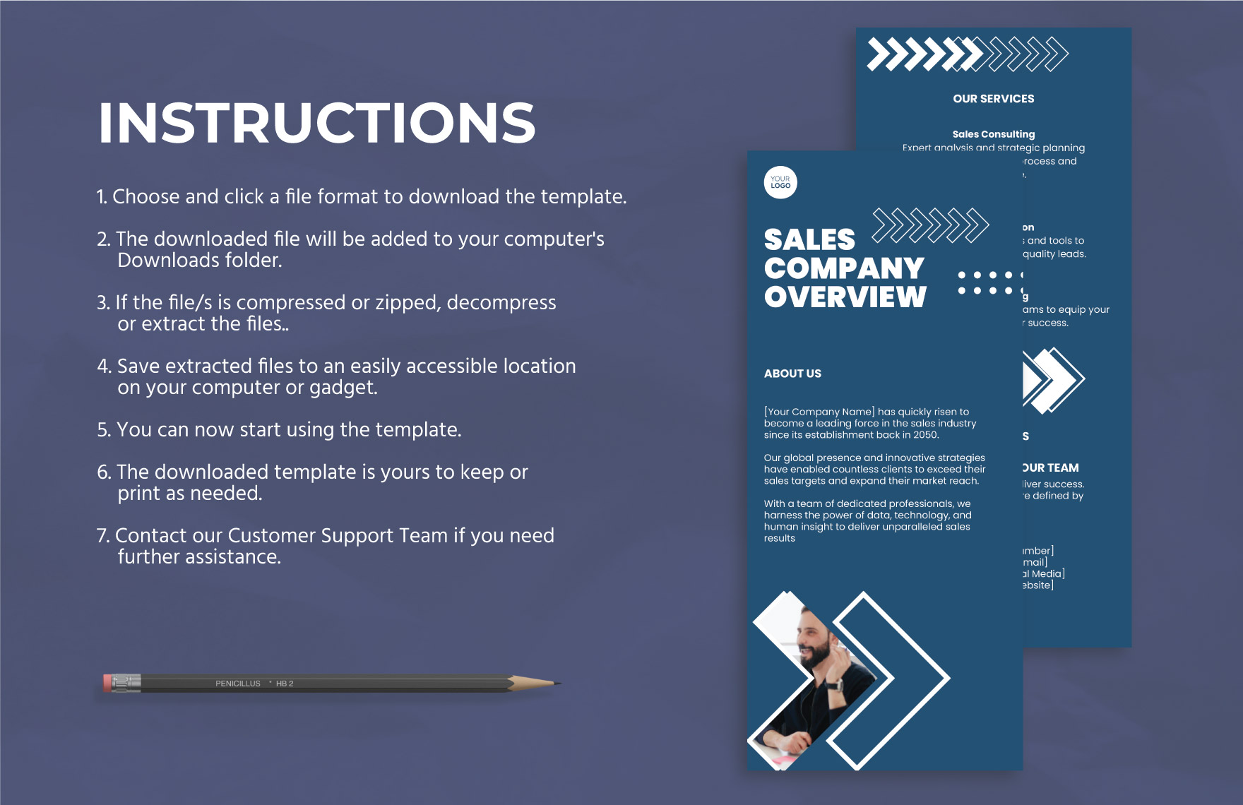 Sales Company Overview Rack Card Template