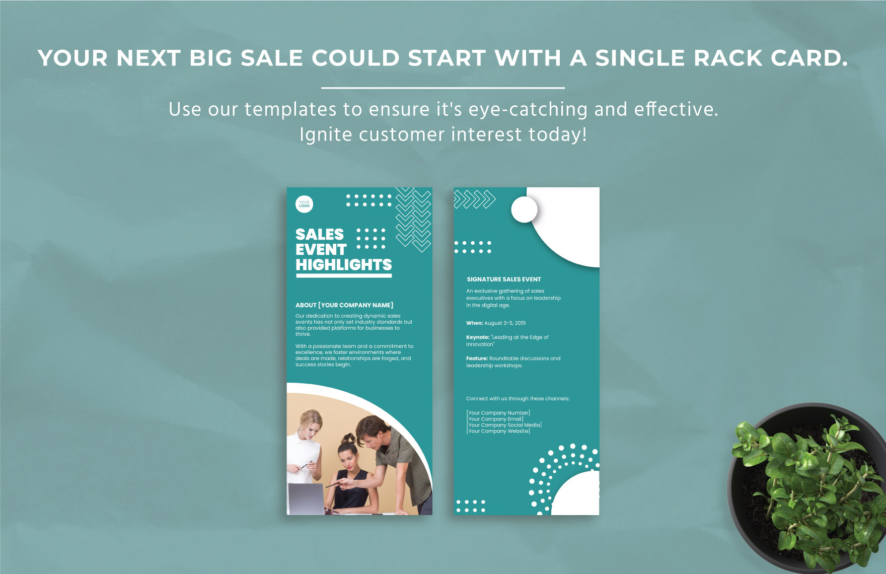 Sales Event Highlights Rack Card Template