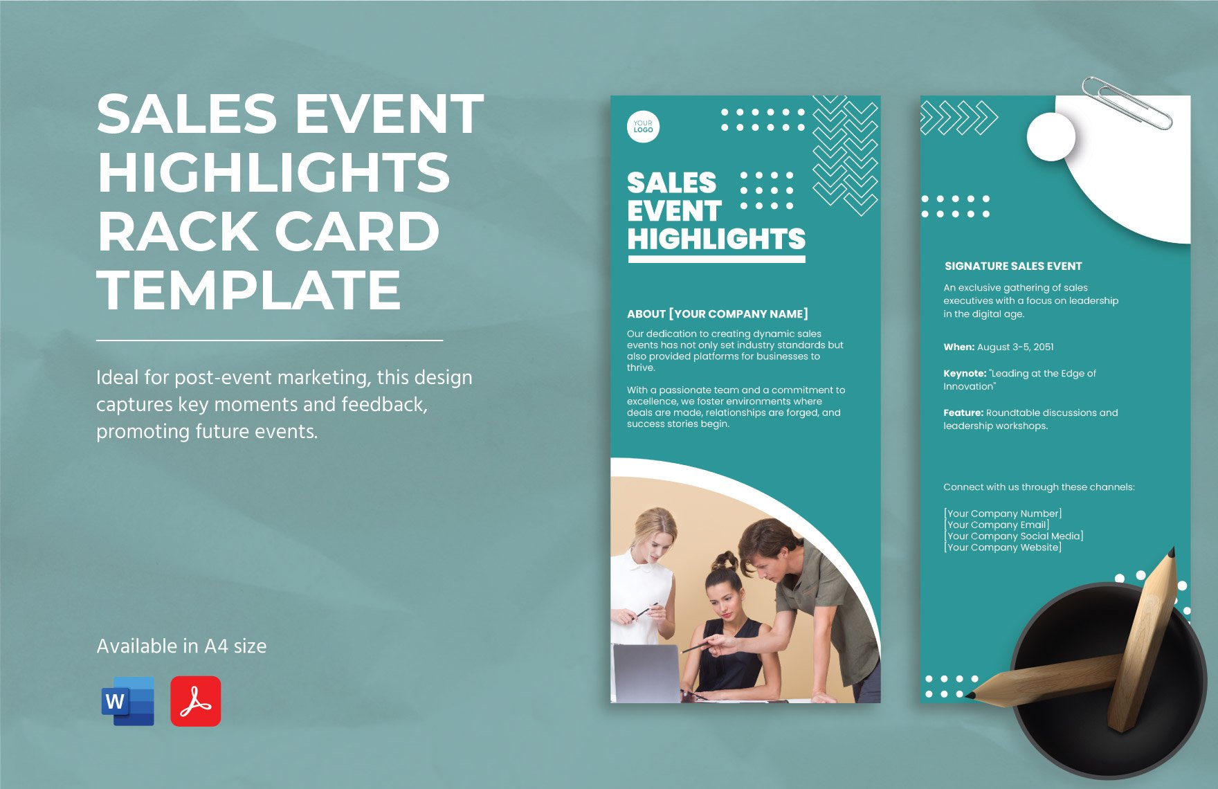 Sales Event Highlights Rack Card Template