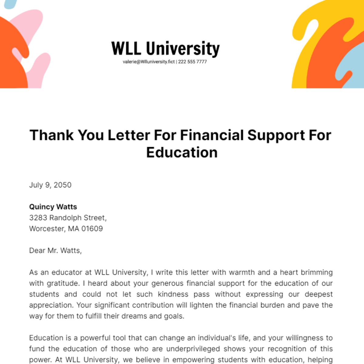 Sle Thank You Letter To Your Pastor For Financial Support Infoupdate