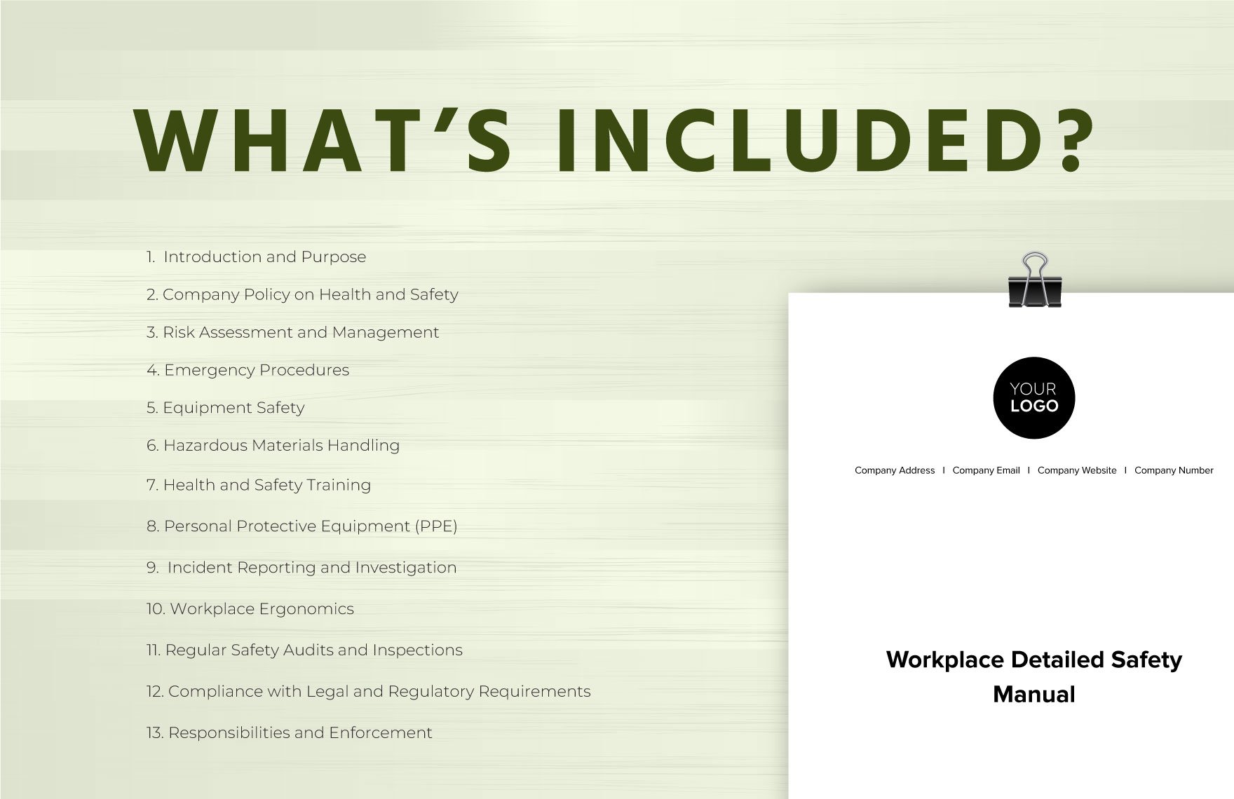 Workplace Detailed Safety Manual Template