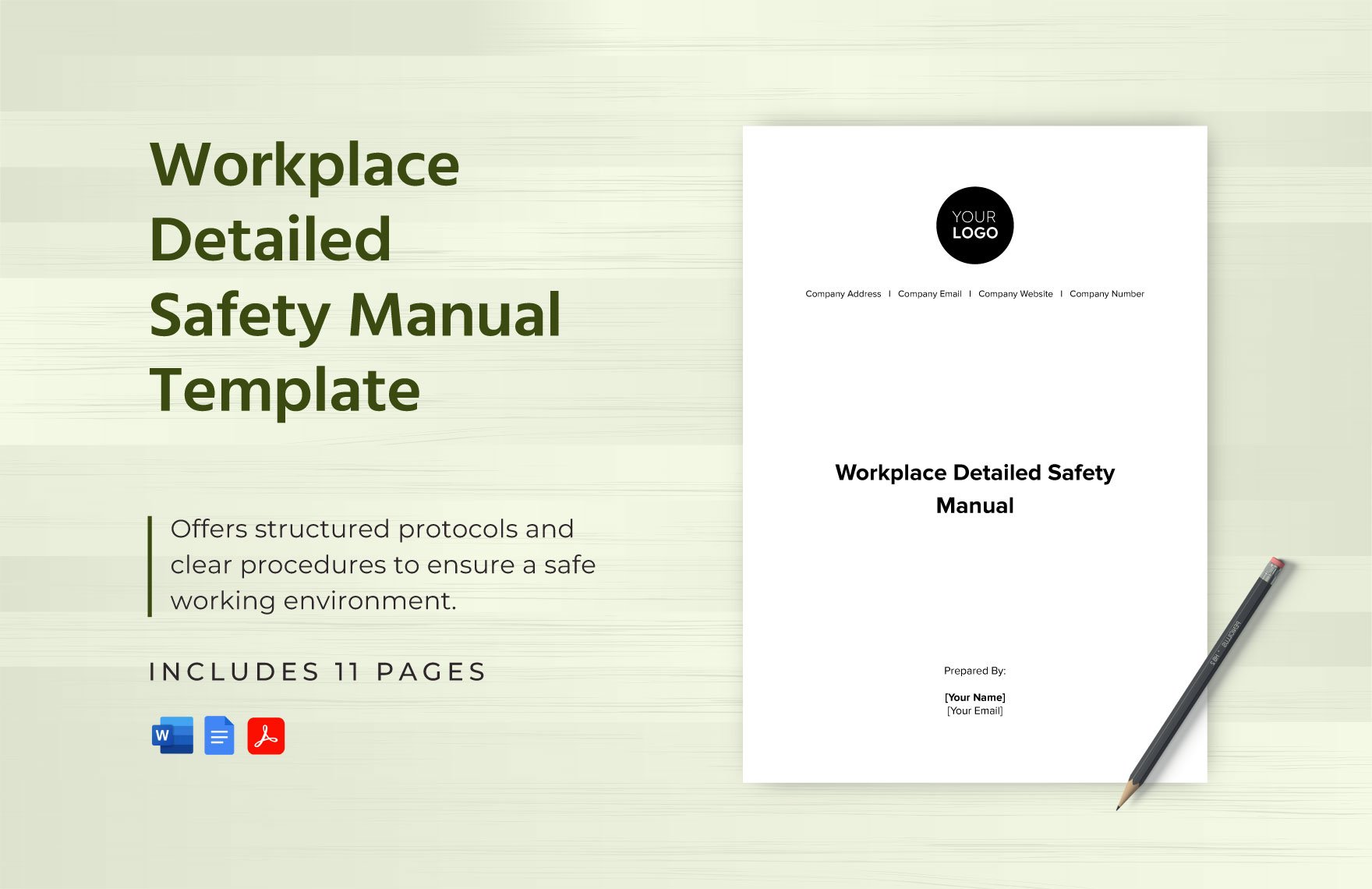 Workplace Detailed Safety Manual Template in PDF Word Google Docs