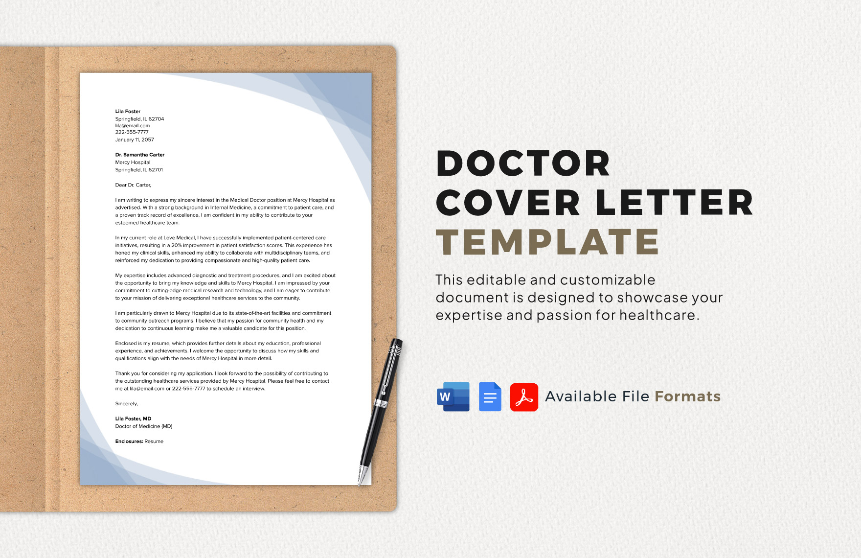 Doctor Cover Letter Template