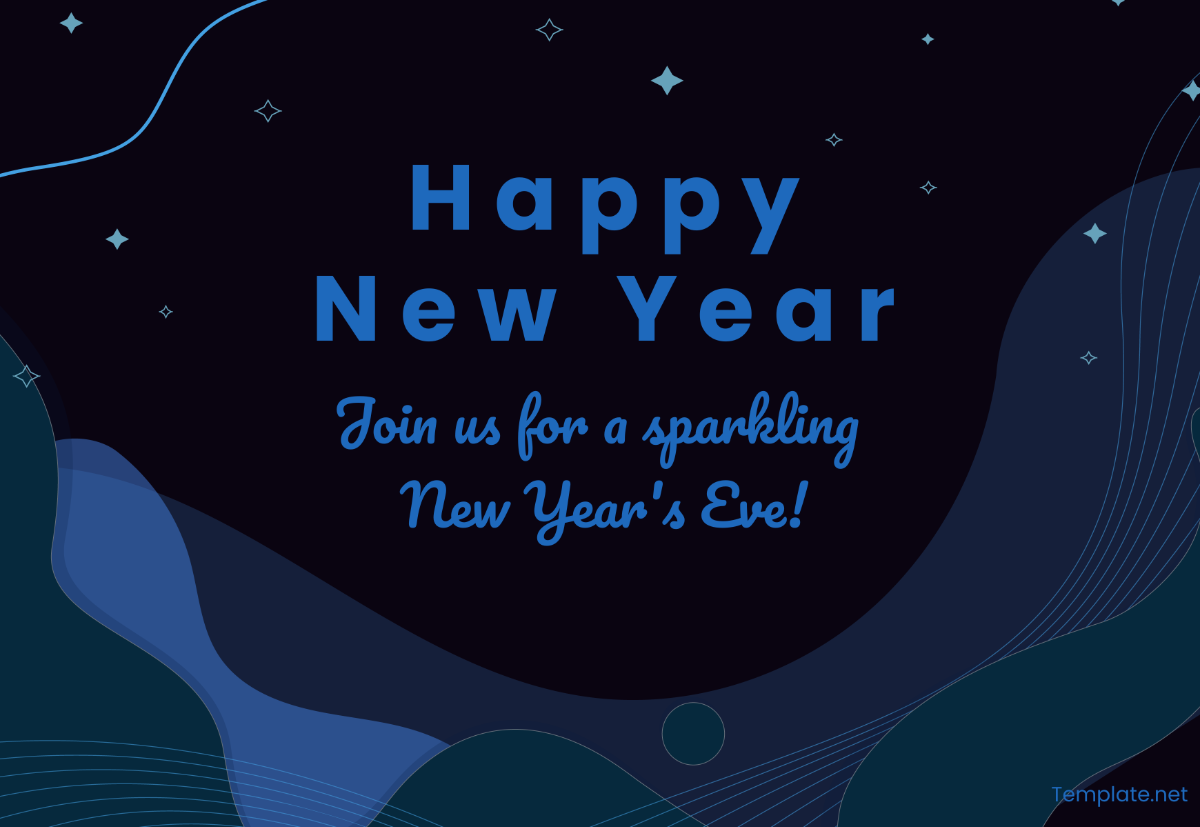 Free  New Year Eve Invitation Card Template