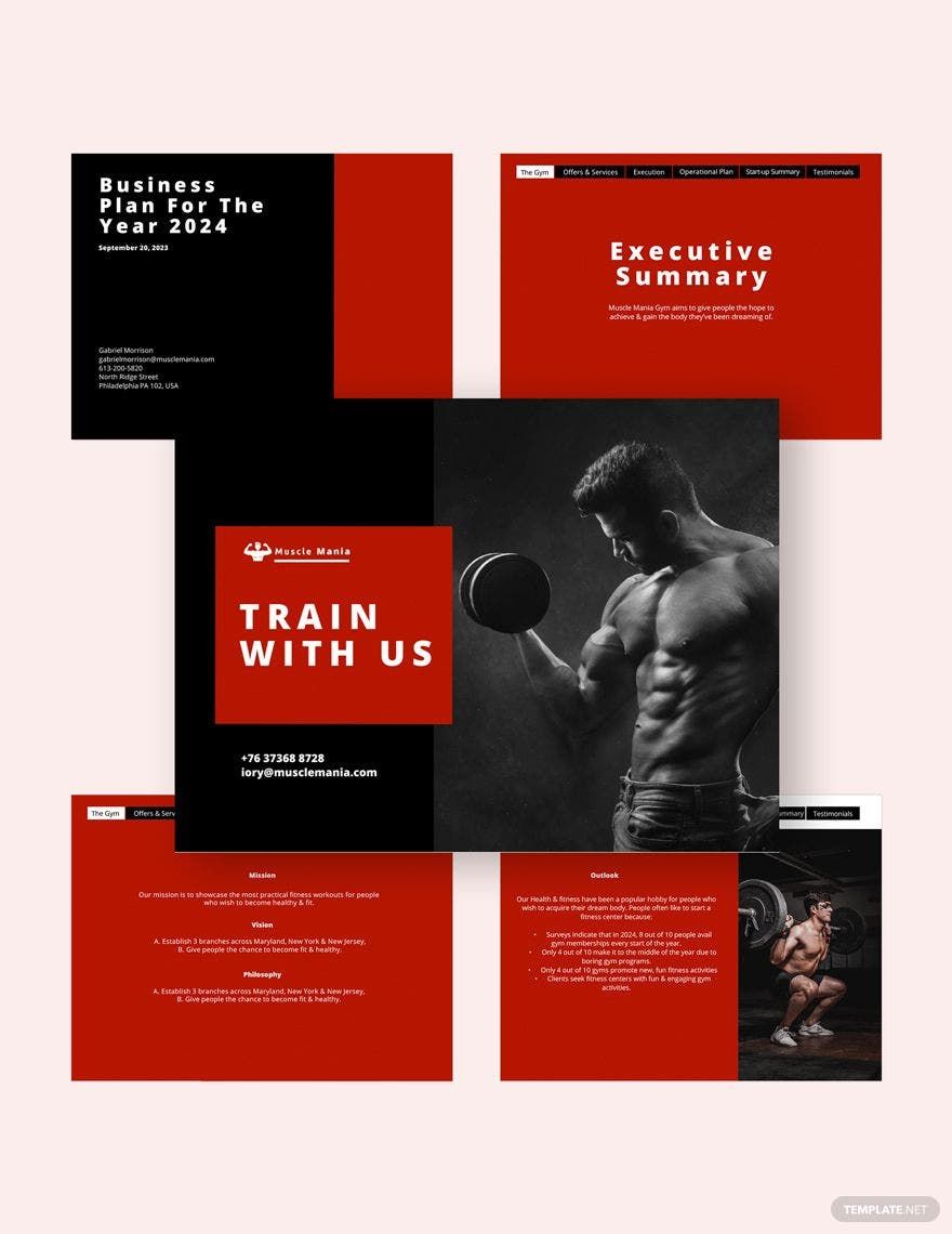 Fitness Pitch Deck Template Download in PowerPoint, Google Slides