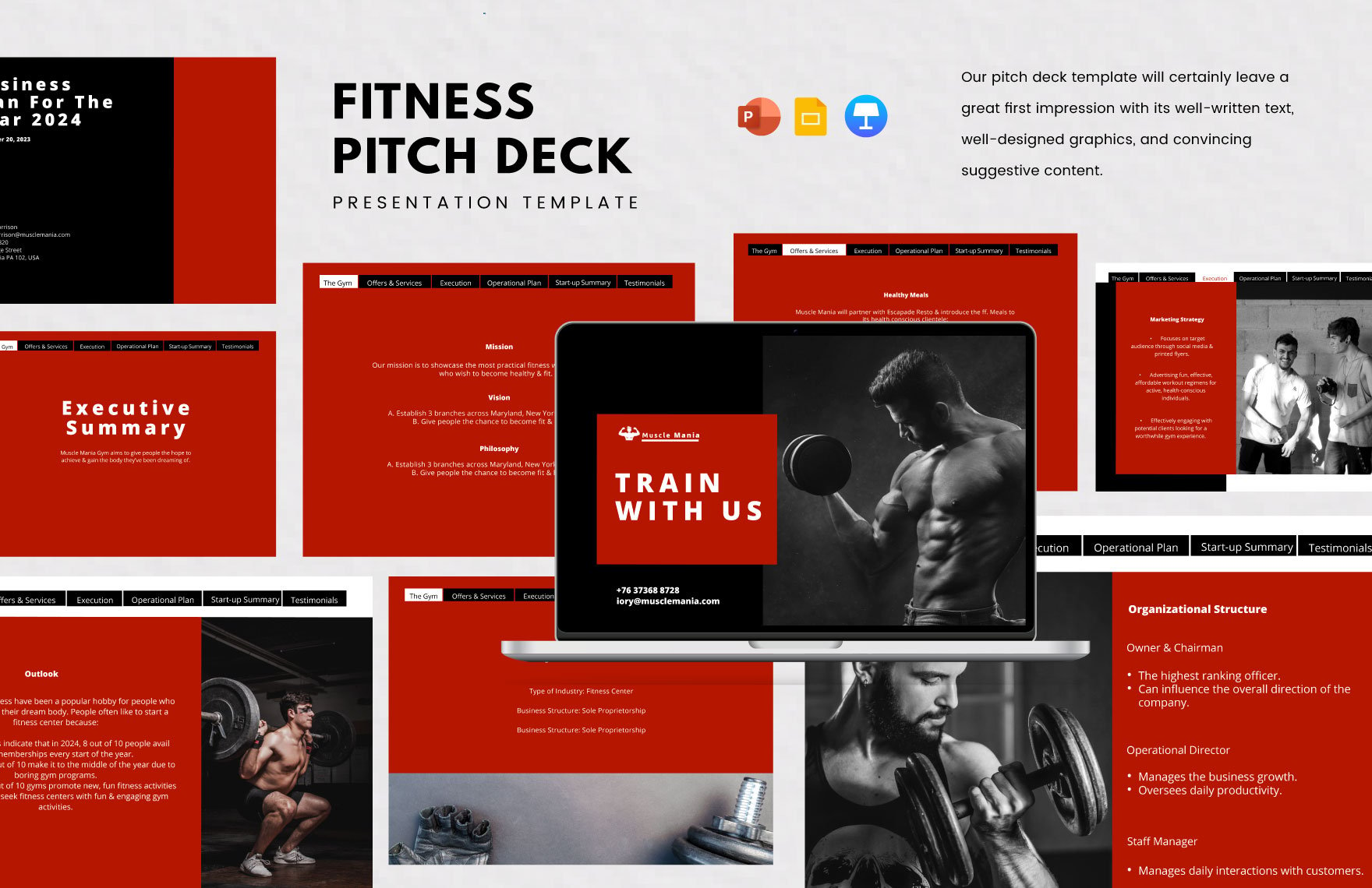 Fitness Pitch Deck Template