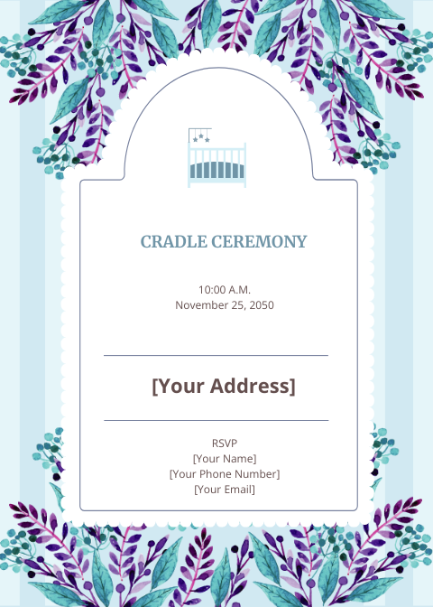 Cradle Ceremony Invitation