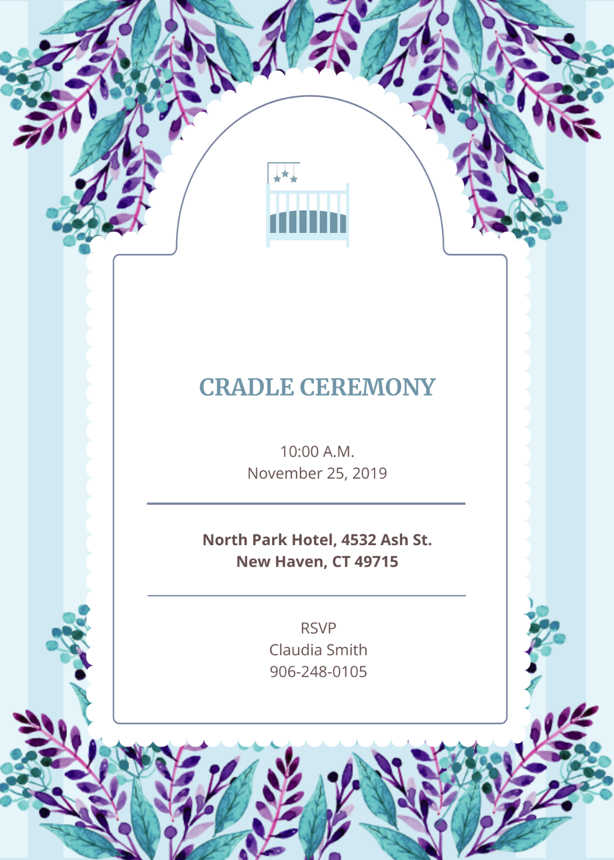 Cradle Ceremony Invitation Template