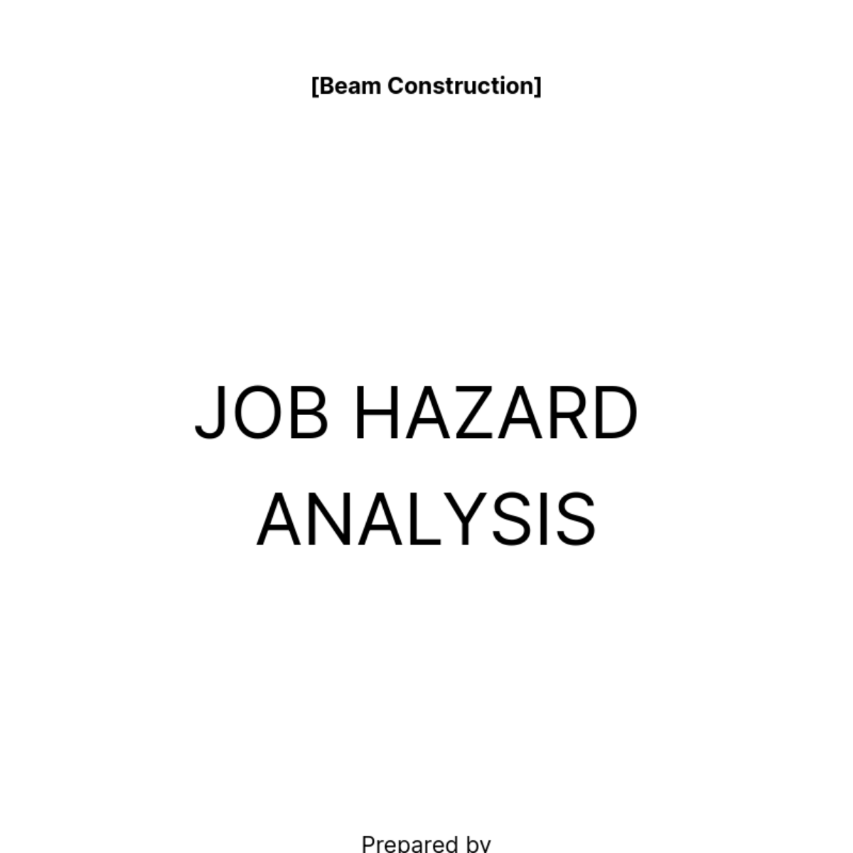 Job Hazard Analysis Template