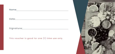 Free School Food Voucher Template to Edit Online