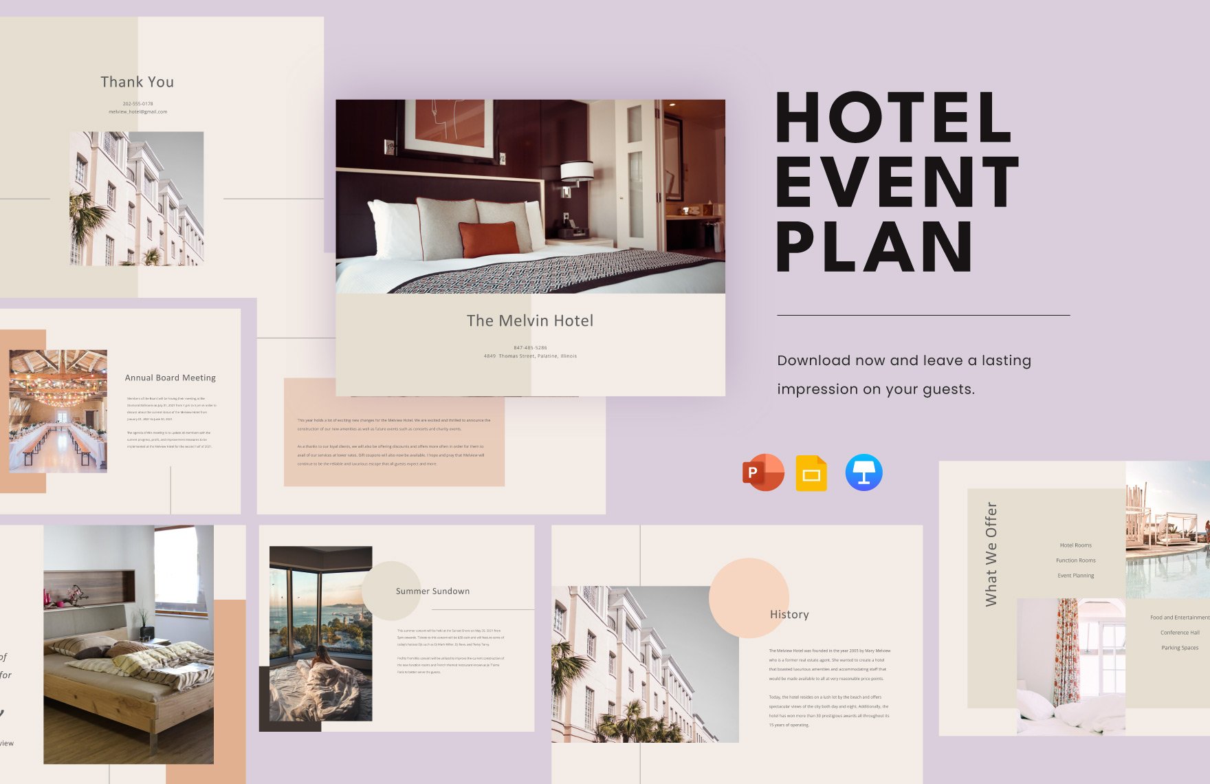 Hotel Event Plan Presentation Template