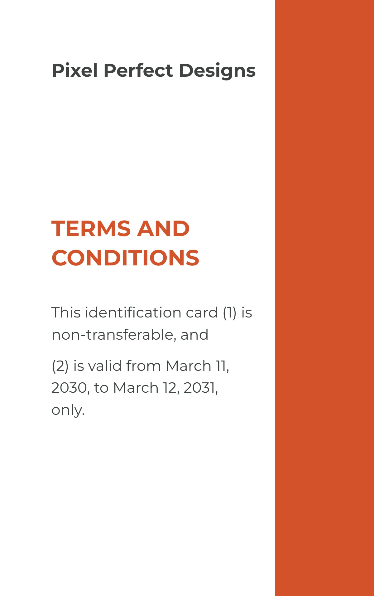 Free Simple ID Card Template to Edit Online