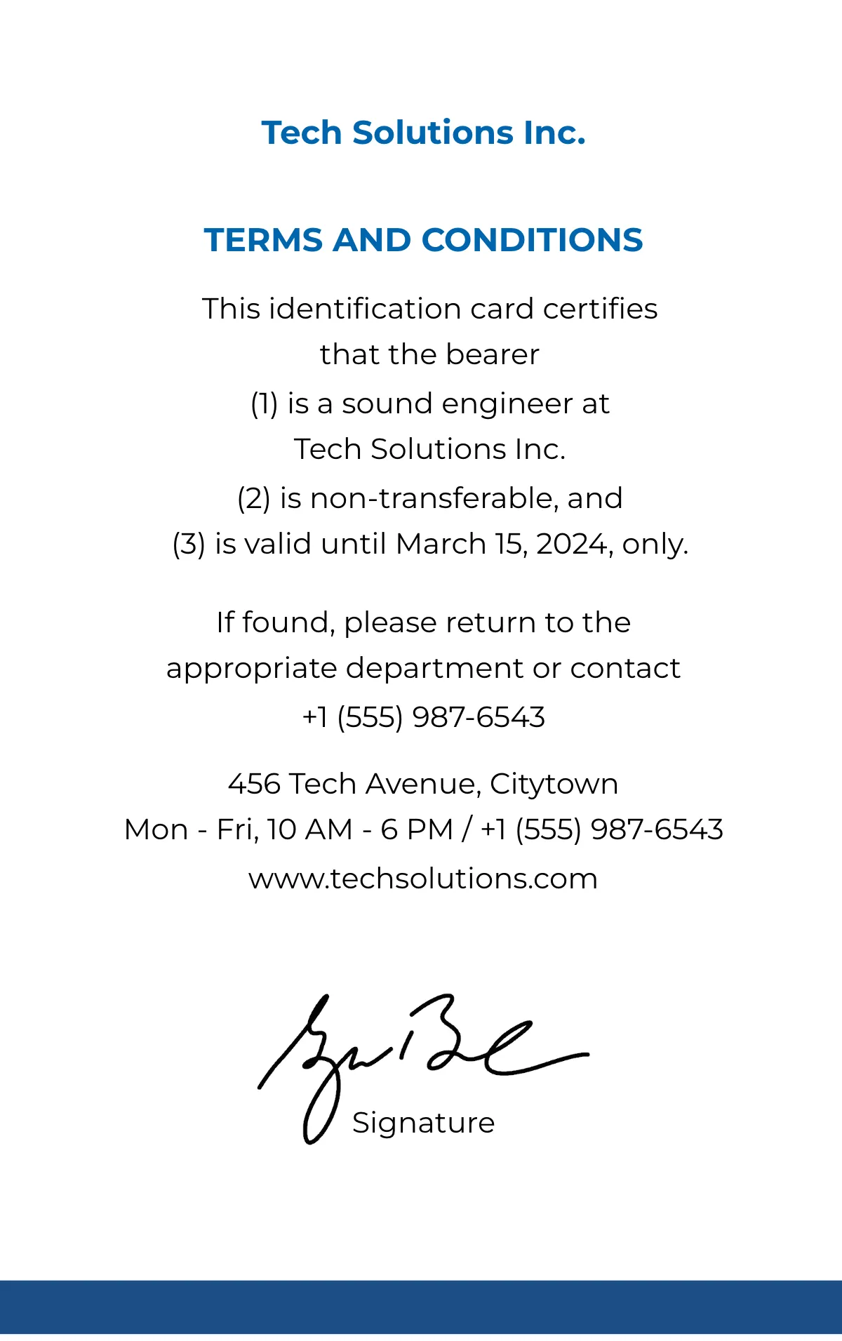 Free Staff ID Card Template to Edit Online