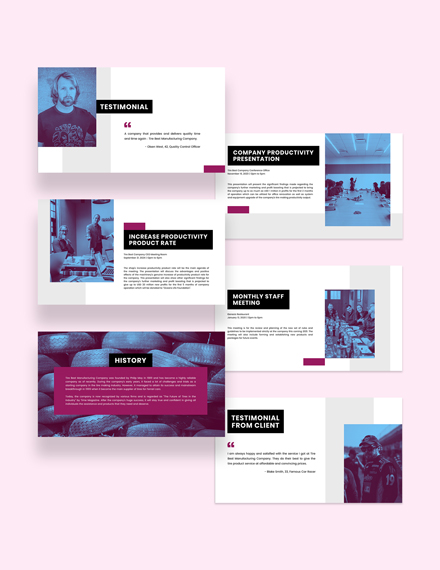 Free Manufacturing Presentation Template to Edit Online
