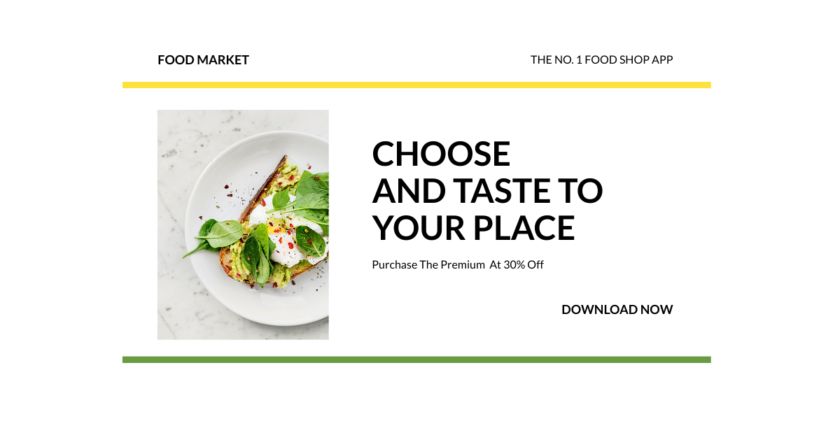 Food Market App Promotion Blog Post Template
