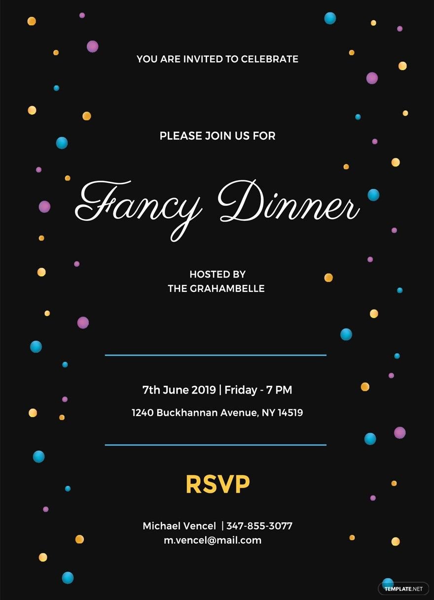 Fancy Dinner Invitation Template