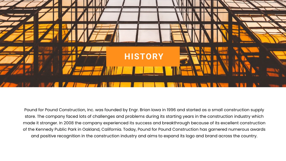 Free Construction Template to Edit Online