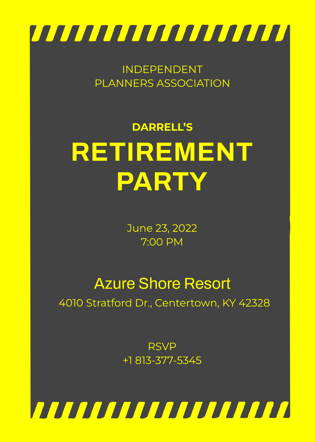 Construction Retirement Invitation