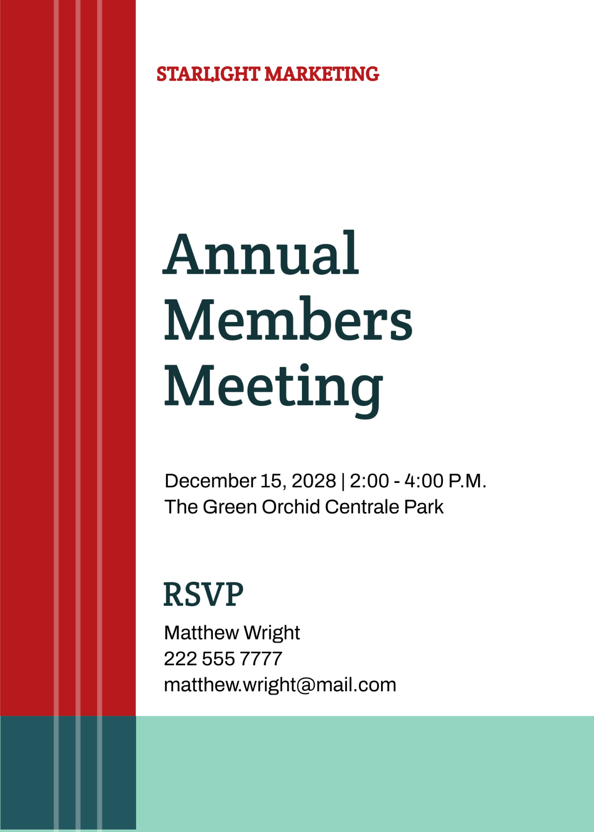 Meeting Invitation Template - Edit Online & Download