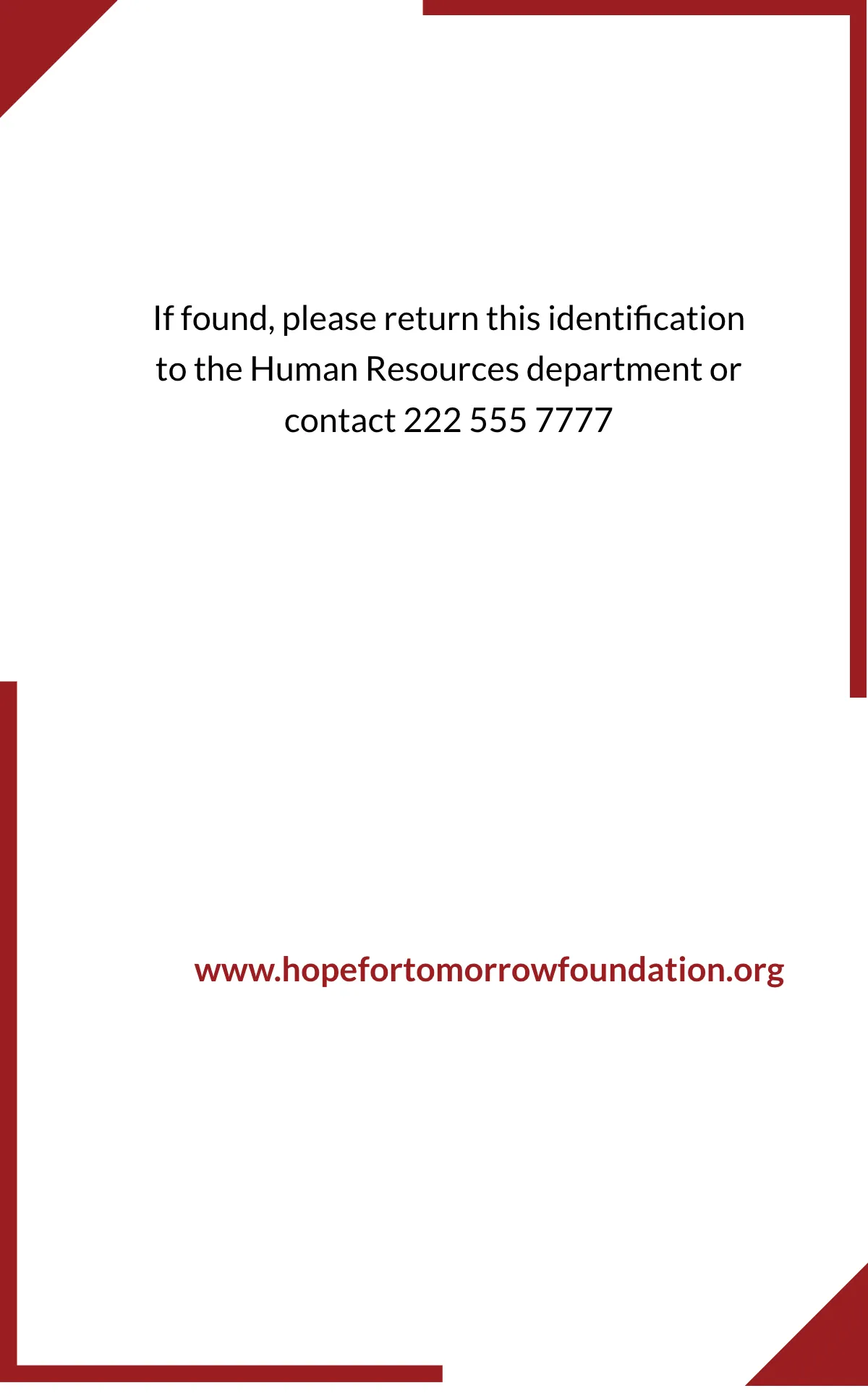 Free Blank Non-Profit Organizations ID Card Template to Edit Online