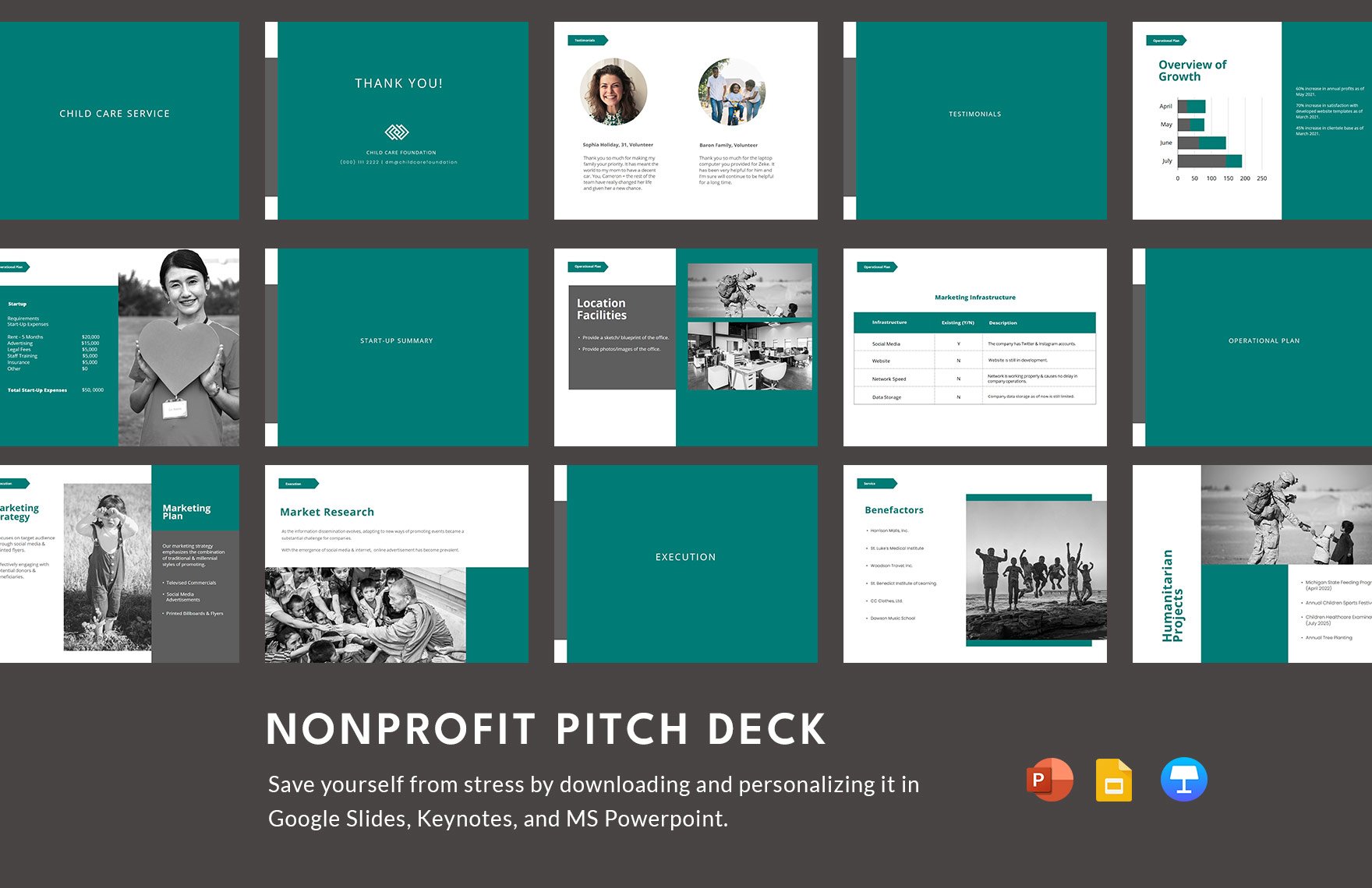 Nonprofit Pitch Deck Template in PowerPoint, Google Slides, Apple Keynote