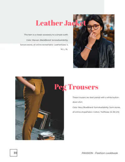 Free Fashion Company Profile Lookbook Template to Edit Online