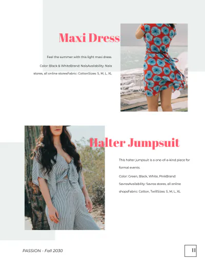 Free Fashion Company Profile Lookbook Template to Edit Online