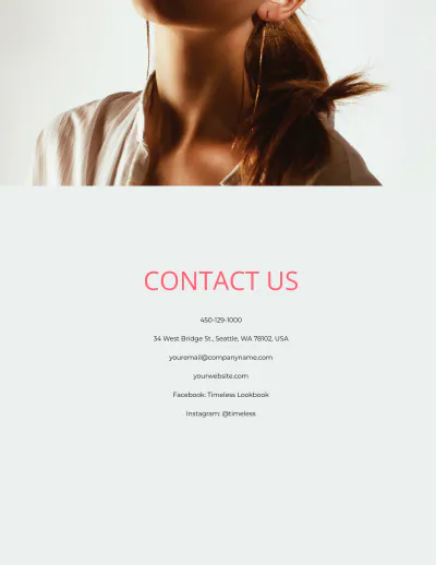 Free Fashion Company Profile Lookbook Template to Edit Online