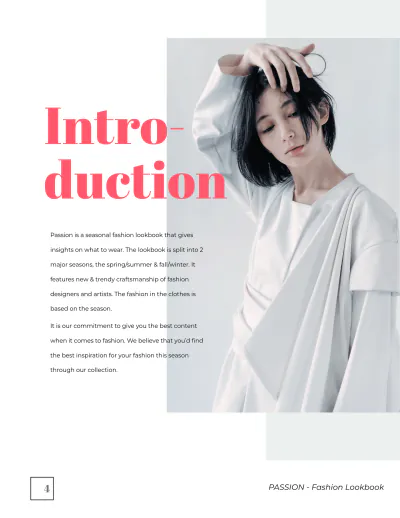 Free Fashion Company Profile Lookbook Template to Edit Online